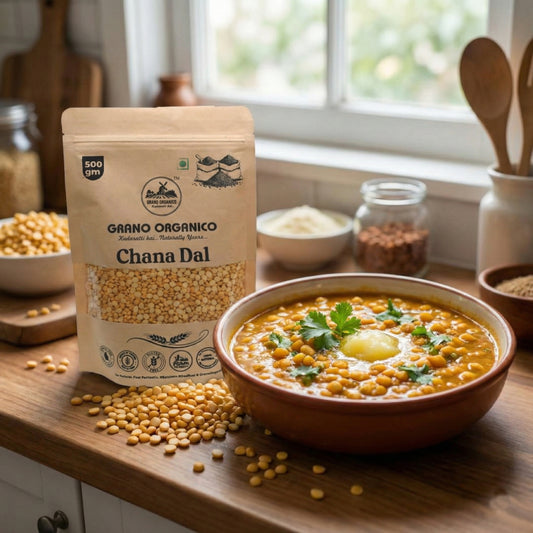Grano Organico Premium Chana Dal (Bengal Gram Split) | Unpolished & Chemical Free