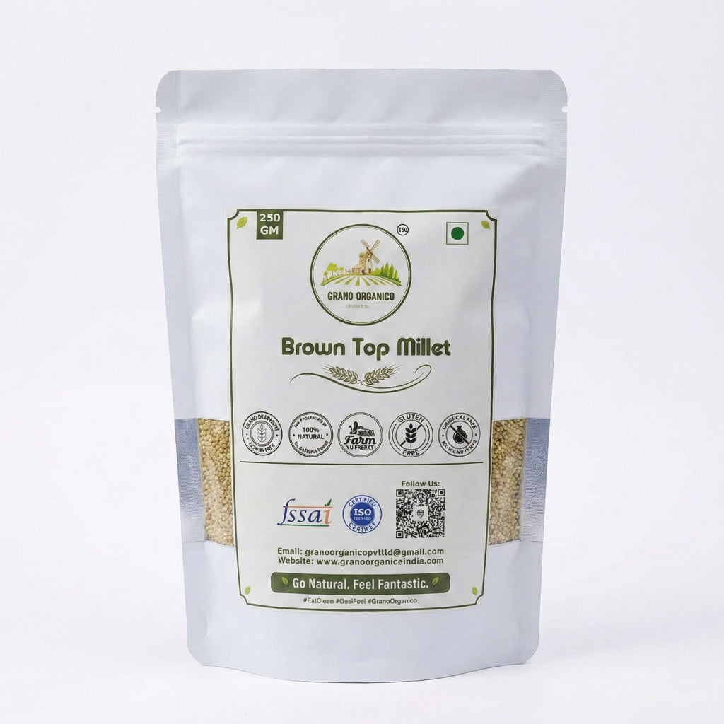 Grano Organico Premium Brown Top Millet (Hari Kangni) | Organic, Chemical & Pesticide Free
