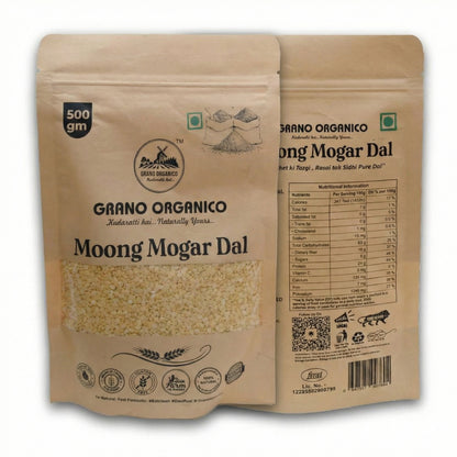 Grano Organico Premium Moong Mogar Dal (Yellow Split) | Unpolished & Chemical Free
