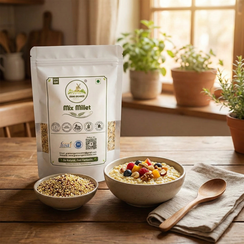 Grano Organico Multi-Millet Mix | Premium 3-Grain Blend | Chemical Free