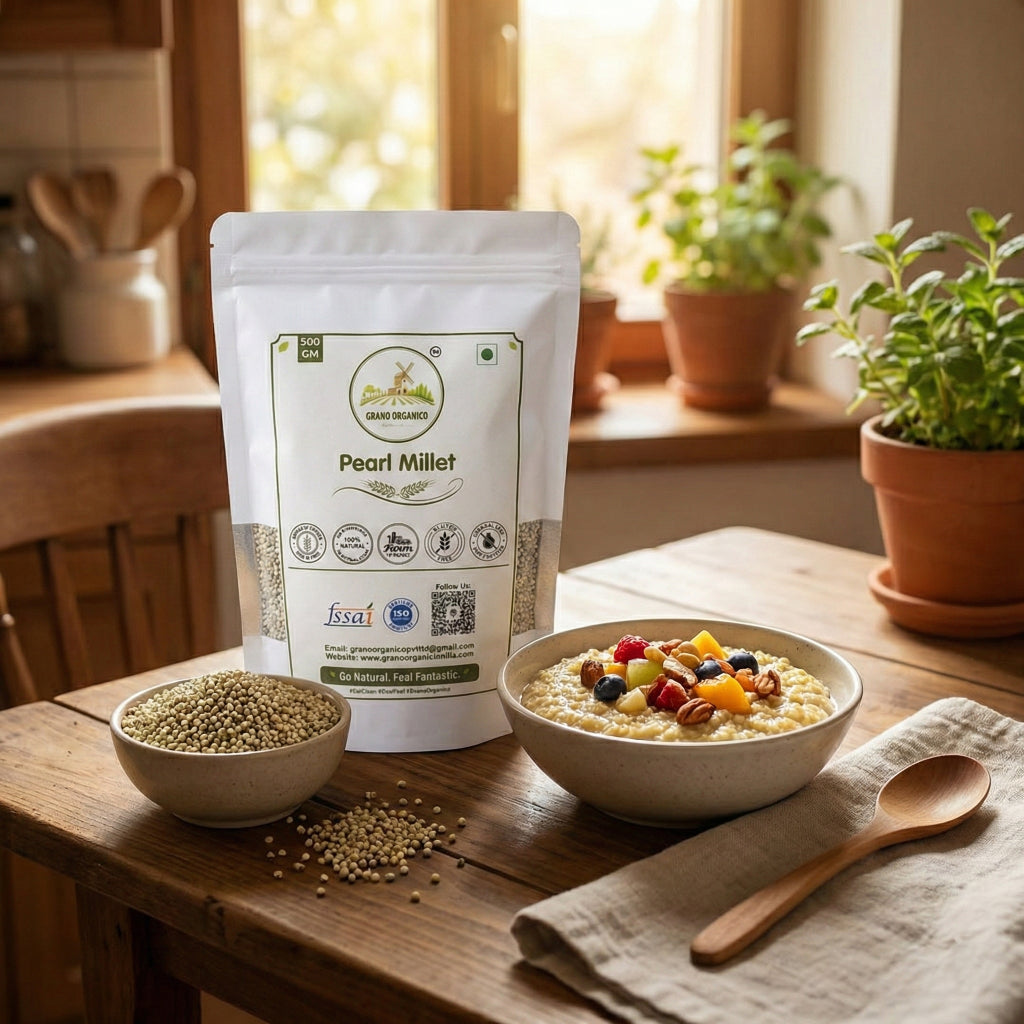 Grano Organico Premium Pearl Millet (Bajra) | Organic, Chemical & Pesticide Free