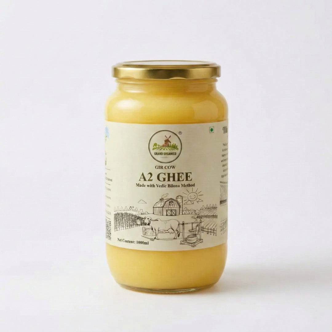 Grano Organico A2 Gir Cow Ghee | Vedic Bilona Method | Organic & Hand-Churned | Gujarat Special