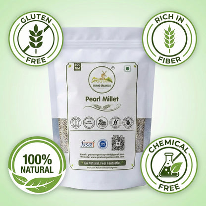 Grano Organico Premium Pearl Millet (Bajra) | Organic, Chemical & Pesticide Free