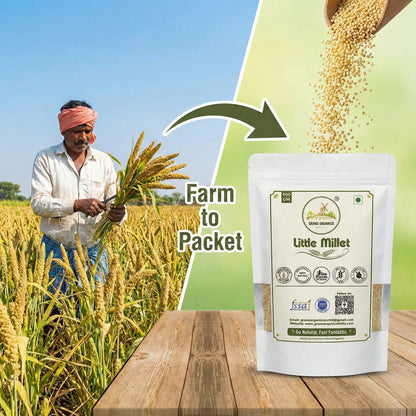 Grano Organico Premium Little Millet (Kutki/Samai) | Organic, Chemical & Pesticide Free