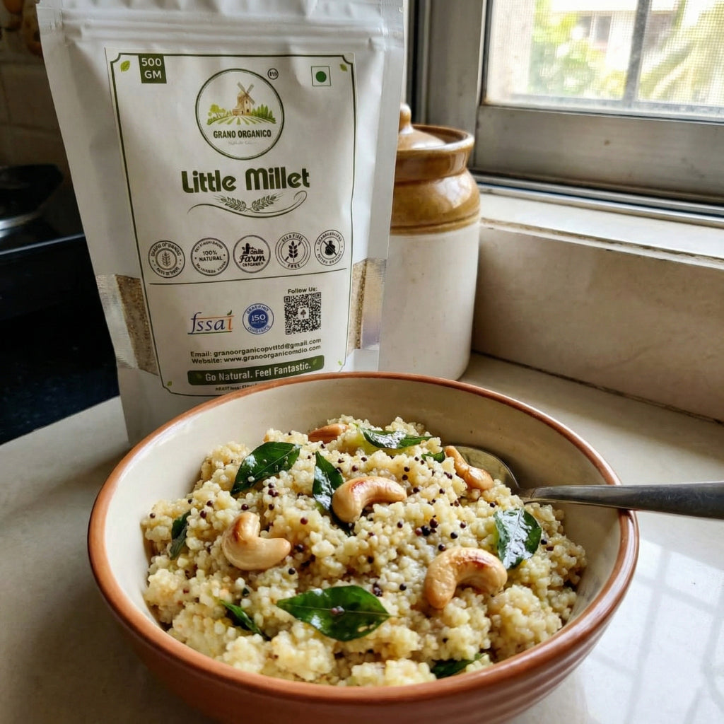 Grano Organico Premium Little Millet (Kutki/Samai) | Organic, Chemical & Pesticide Free