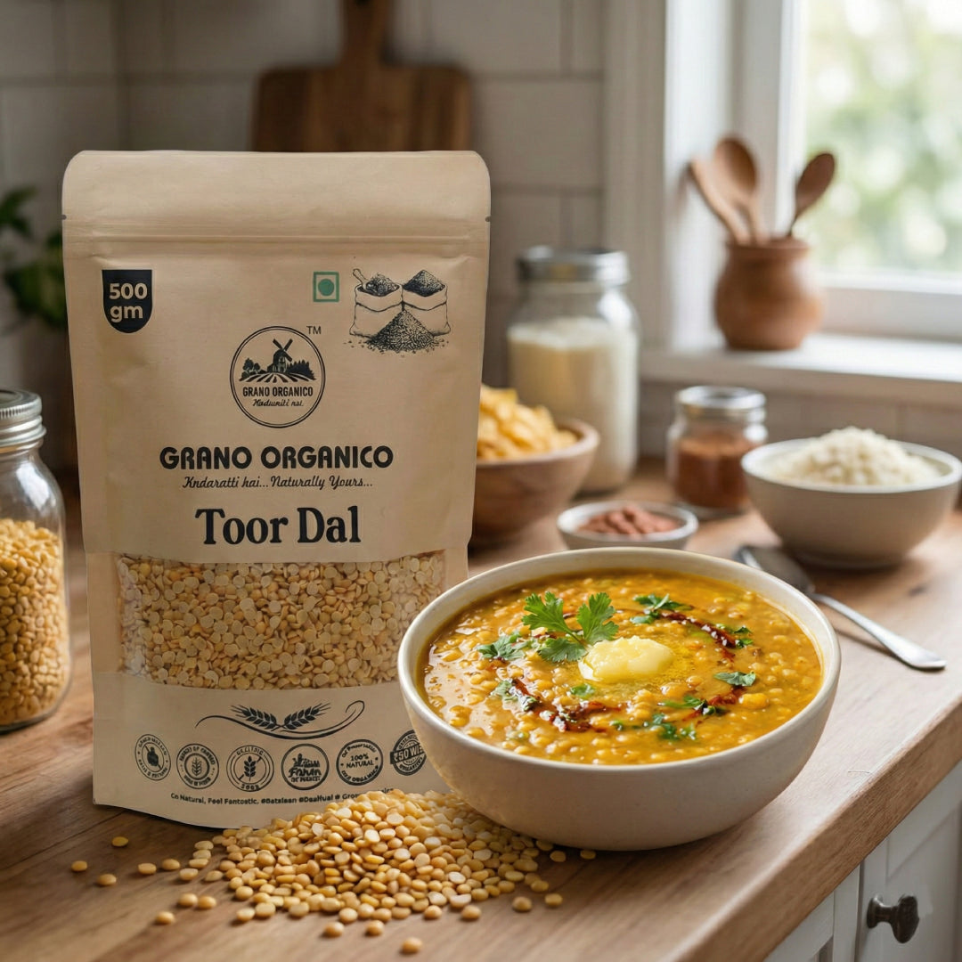 Grano Organico Premium Toor Dal (Arhar) | Unpolished & Chemical Free