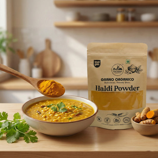 Grano Organico  Lakadong Haldi Powder (Turmeric) | High Curcumin & Chemical Free