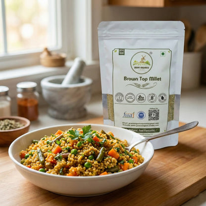 Grano Organico Premium Brown Top Millet (Hari Kangni) | Organic, Chemical & Pesticide Free