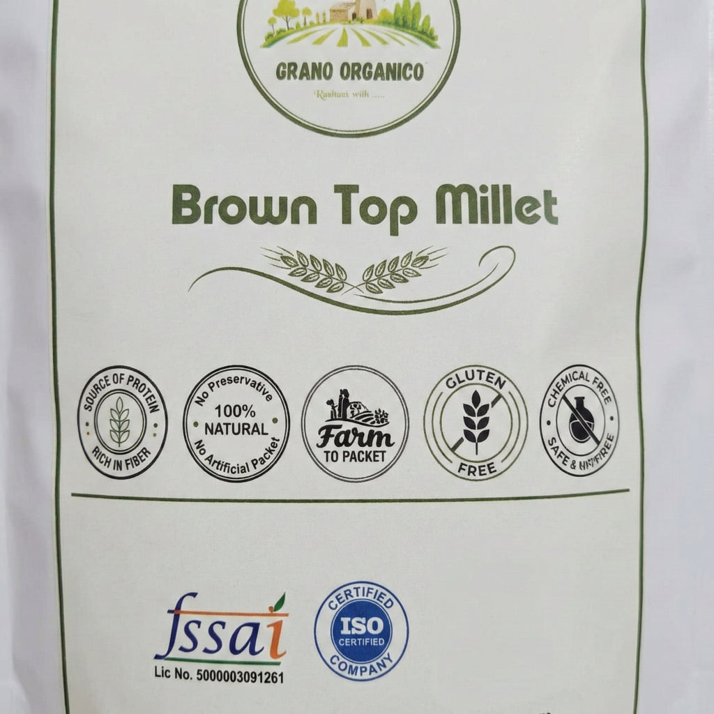 Grano Organico Premium Brown Top Millet (Hari Kangni) | Organic, Chemical & Pesticide Free