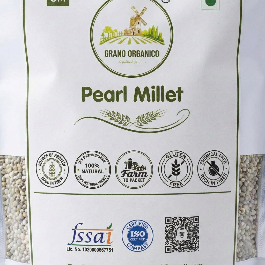 Grano Organico Premium Pearl Millet (Bajra) | Organic, Chemical & Pesticide Free