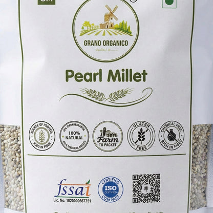 Grano Organico Premium Pearl Millet (Bajra) | Organic, Chemical & Pesticide Free