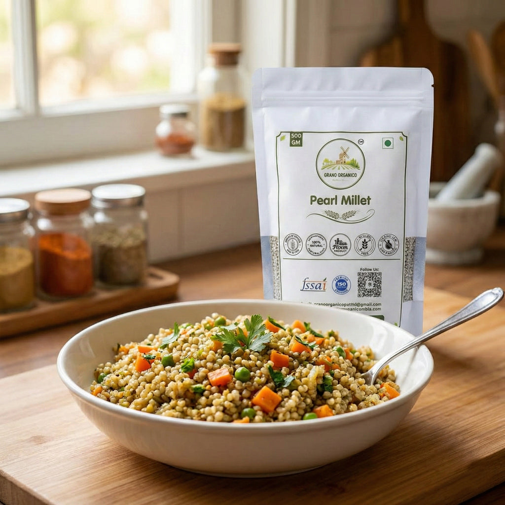 Grano Organico Premium Pearl Millet (Bajra) | Organic, Chemical & Pesticide Free