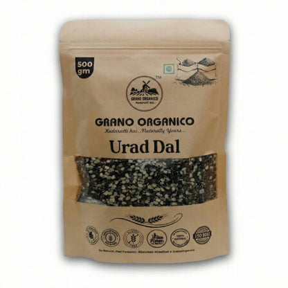 Grano Organico Urad Dal Chilka (Split Black Gram) | Unpolished & High Protein