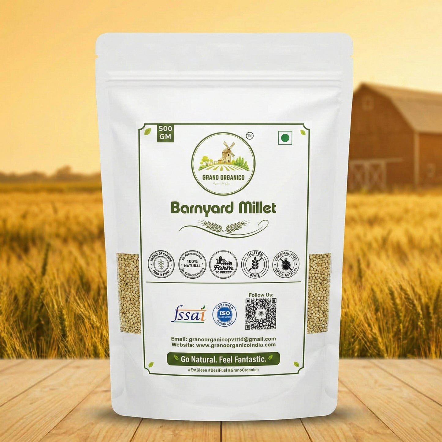 Grano Organico Premium Barnyard Millet (Sanwa/Jhangora) | Organic, Chemical & Pesticide Free