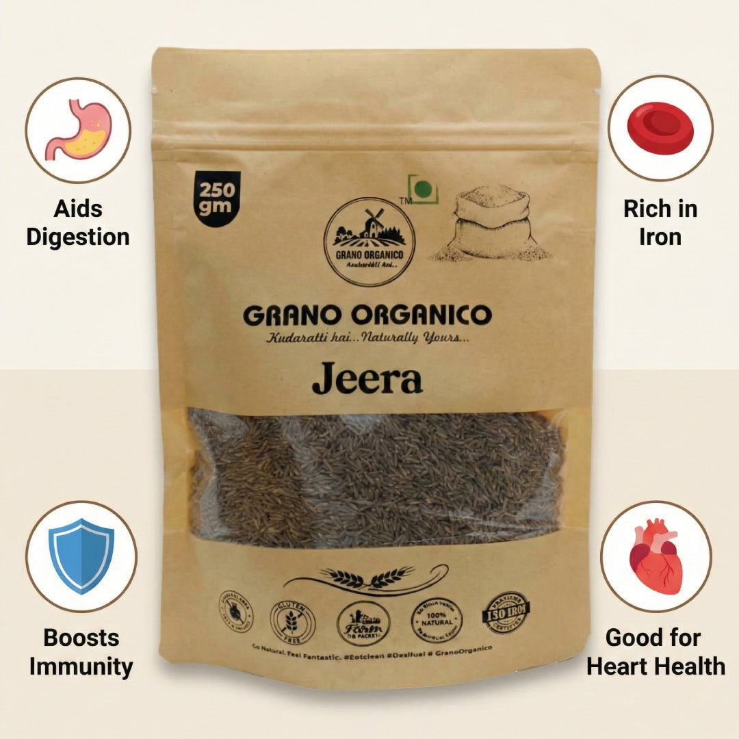 Grano Organico Rajasthani Jeera (Cumin Seeds) | 100% Chemical Free & Organic