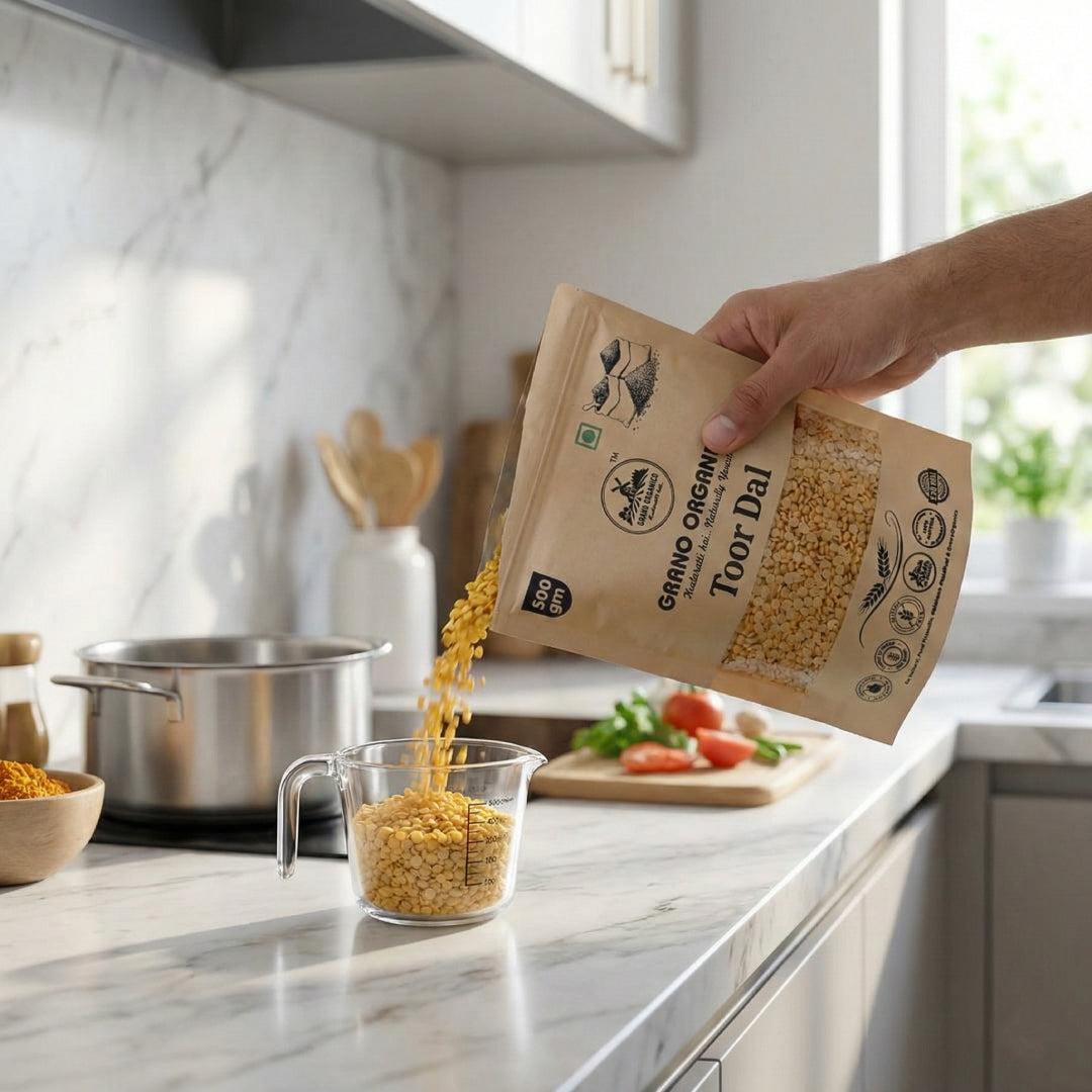 Grano Organico Premium Toor Dal (Arhar) | Unpolished & Chemical Free
