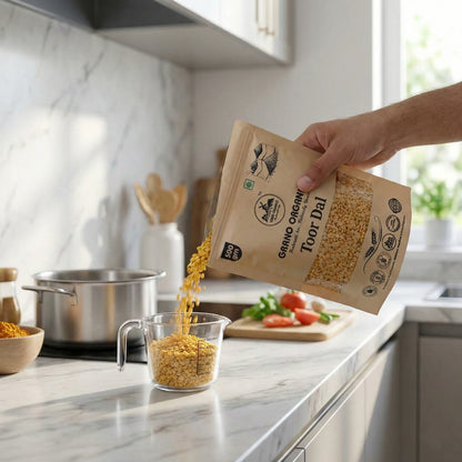 Grano Organico Premium Toor Dal (Arhar) | Unpolished & Chemical Free
