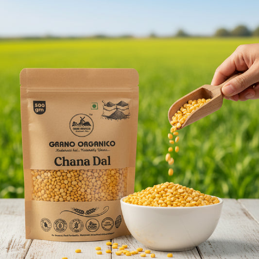 Grano Organico Premium Chana Dal (Bengal Gram Split) | Unpolished & Chemical Free