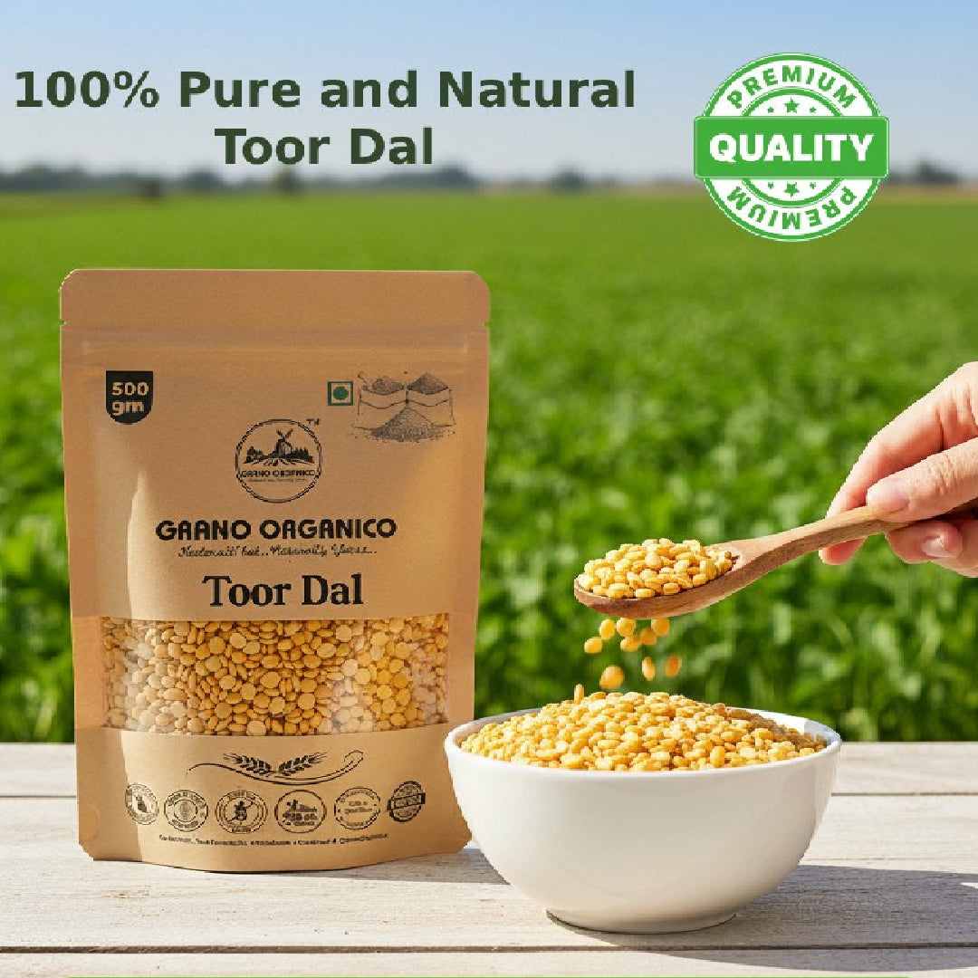 Grano Organico Premium Toor Dal (Arhar) | Unpolished & Chemical Free