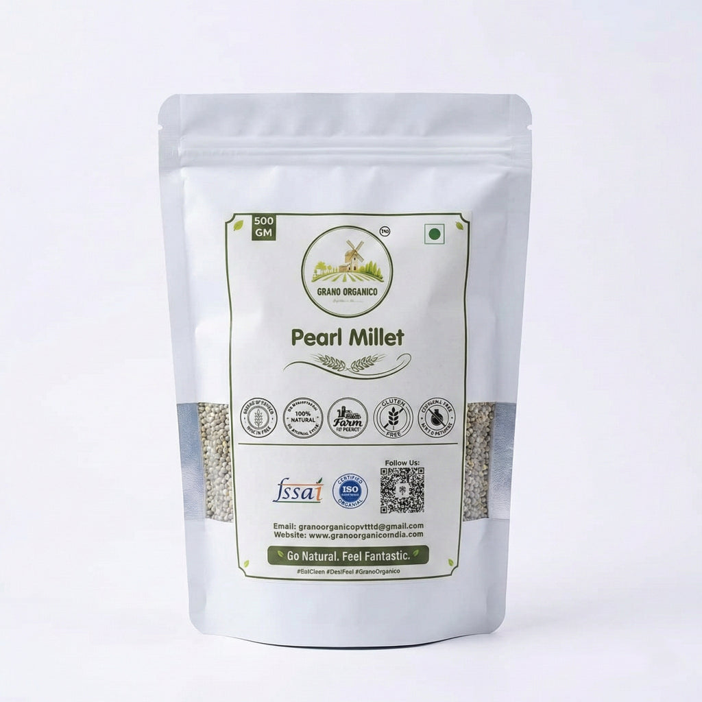Grano Organico Premium Pearl Millet (Bajra) | Organic, Chemical & Pesticide Free