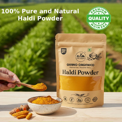 Grano Organico  Lakadong Haldi Powder (Turmeric) | High Curcumin & Chemical Free