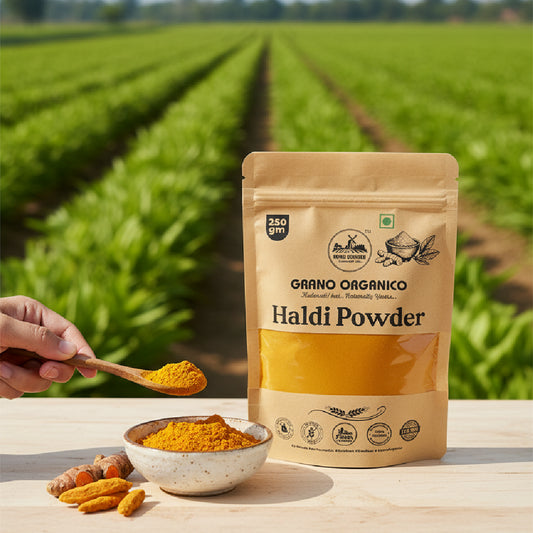 Grano Organico  Lakadong Haldi Powder (Turmeric) | High Curcumin & Chemical Free