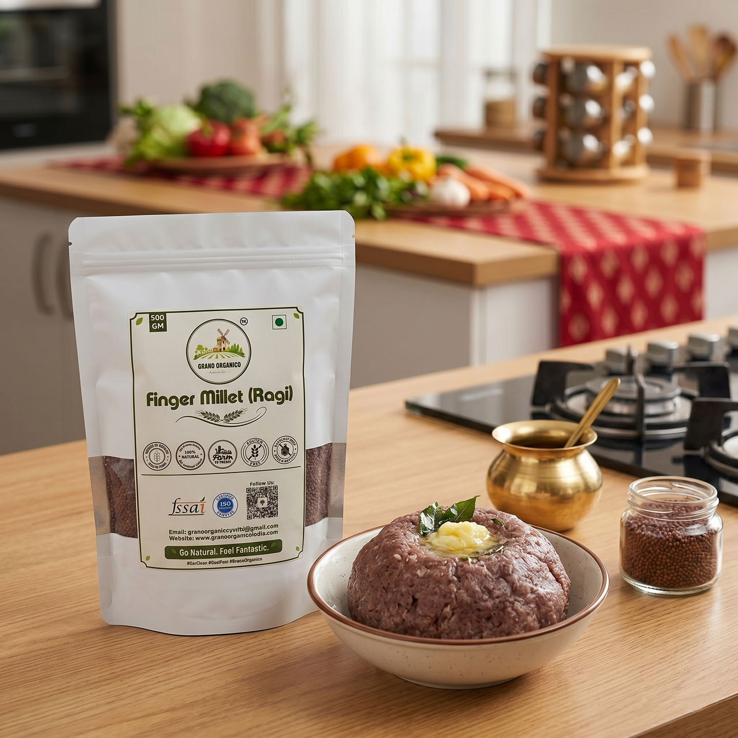 Grano Organico Premium Finger Millet (Ragi/Nachni) | Organic, Chemical & Pesticide Free