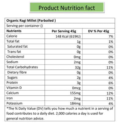Grano Organico Premium Finger Millet (Ragi/Nachni) | Organic, Chemical & Pesticide Free