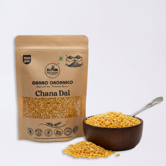 Grano Organico Premium Chana Dal (Bengal Gram Split) | Unpolished & Chemical Free