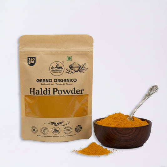 Grano Organico  Lakadong Haldi Powder (Turmeric) | High Curcumin & Chemical Free