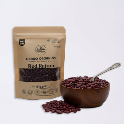 Grano Organico Premium Red Rajma (Kidney Beans) | Unpolished & Chemical Free