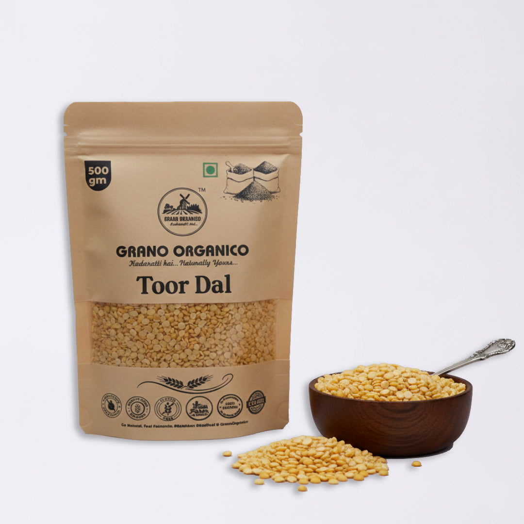 Grano Organico Premium Toor Dal (Arhar) | Unpolished & Chemical Free